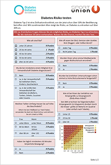 FIND RISK - EINFACH DAS DIABETES RISIKO TESTEN